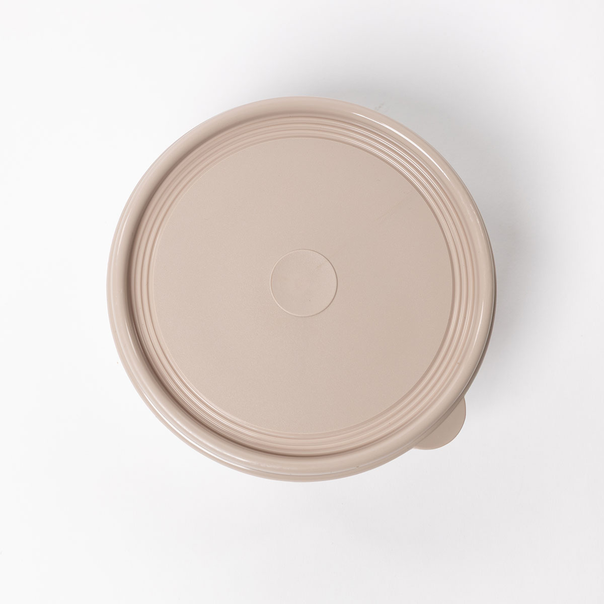 Caja herm&eacute;tica redonda beige 0,8l