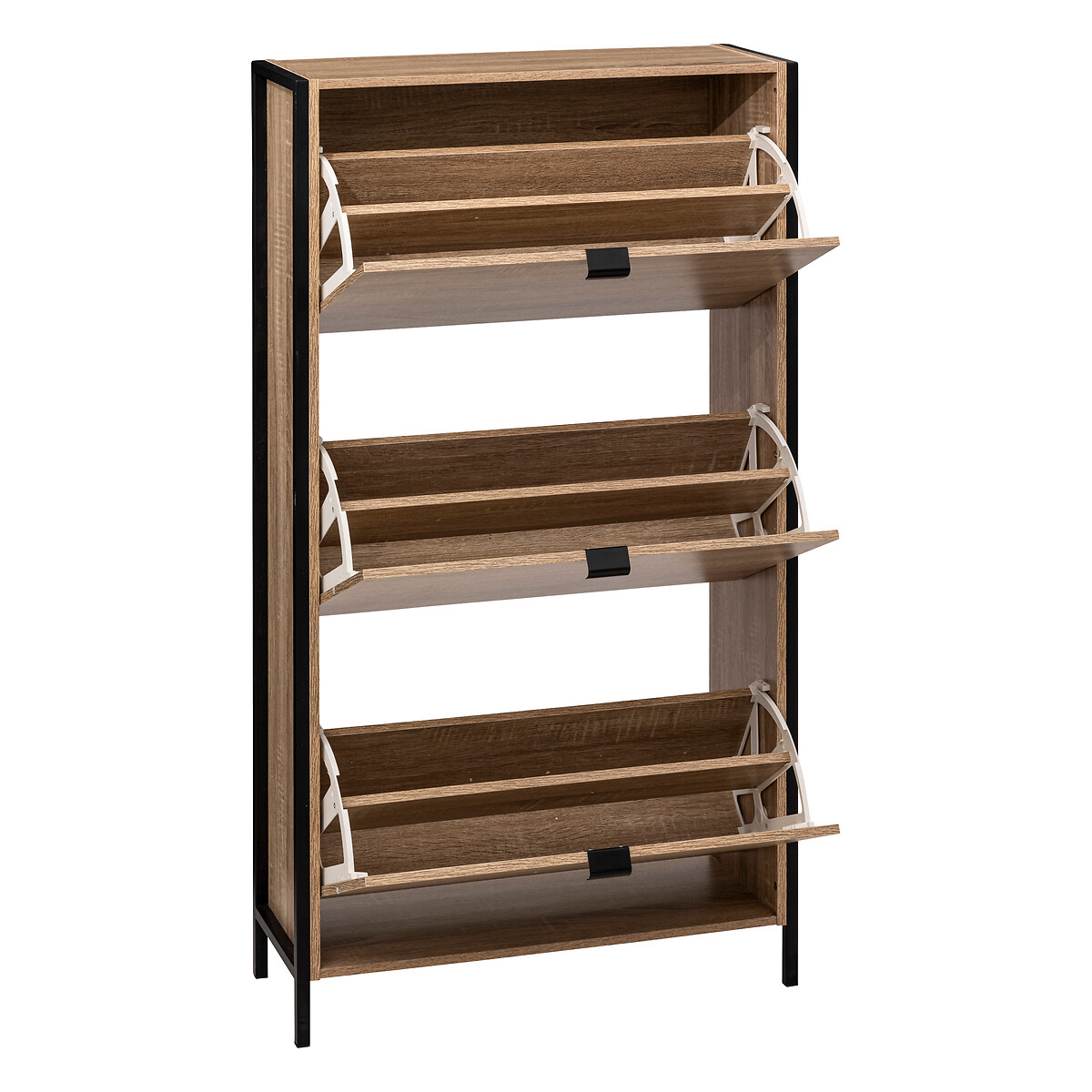 Zapatero ALIAJ marrón con 3 cajones