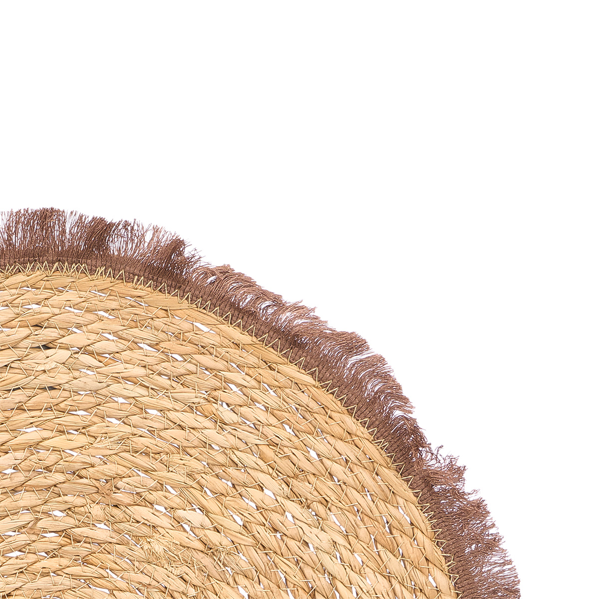 Mantel individual con flecos marr&oacute;n 38cm