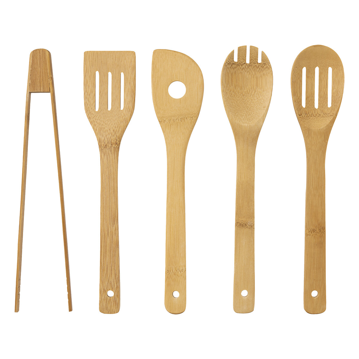 Conjunto De Facas E Utensílios Com Suporte Em Bambu