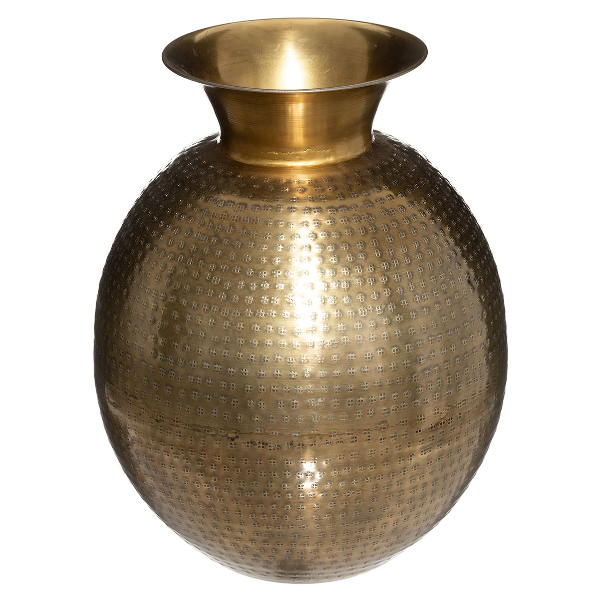 Jarr&oacute;n OASIS dorado de metal 40cm