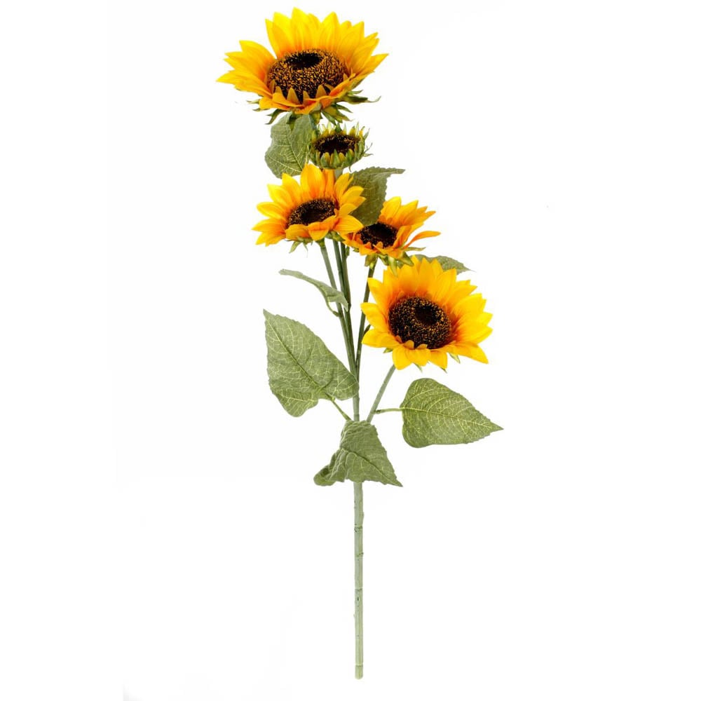 Rama Girasol Artificial C/4 Flores 80Cm