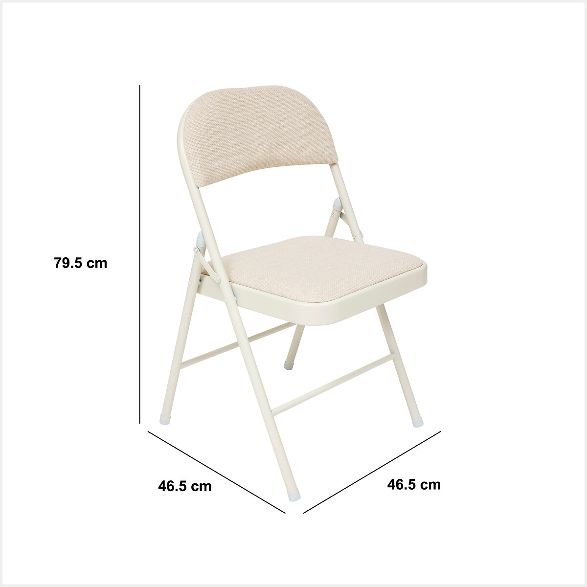 Silla plegable FLEXY beige de metal