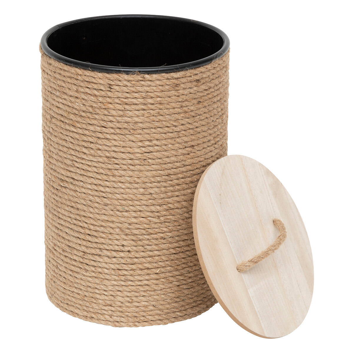 Cesta con tapa beige 48x36cm