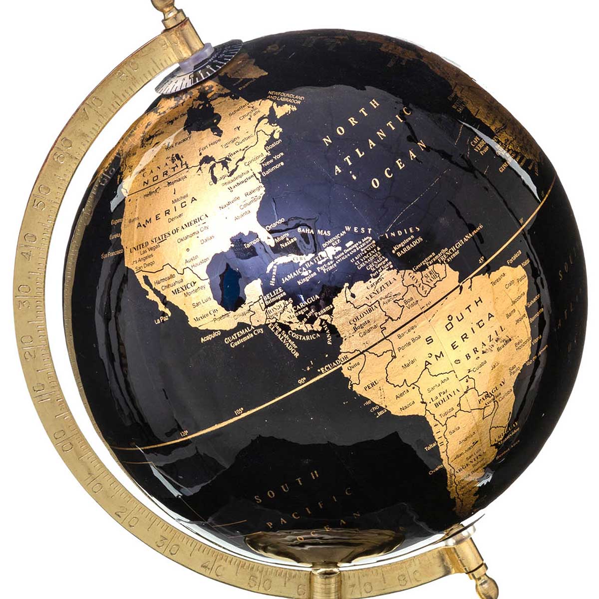 Globo Jungle Electro Preto E Dourado 33cm