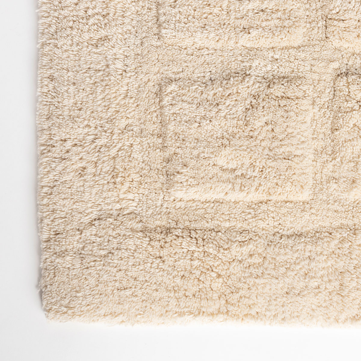 Alfombra wc EVIE beige de algod&oacute;n 50x80cm