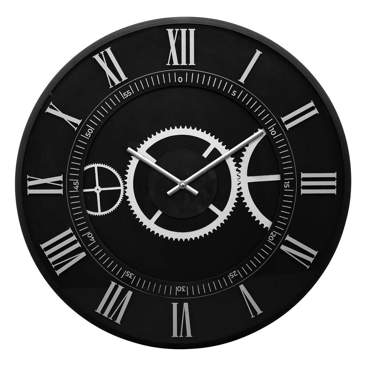 Reloj De Pared Kerian Negro 57cm