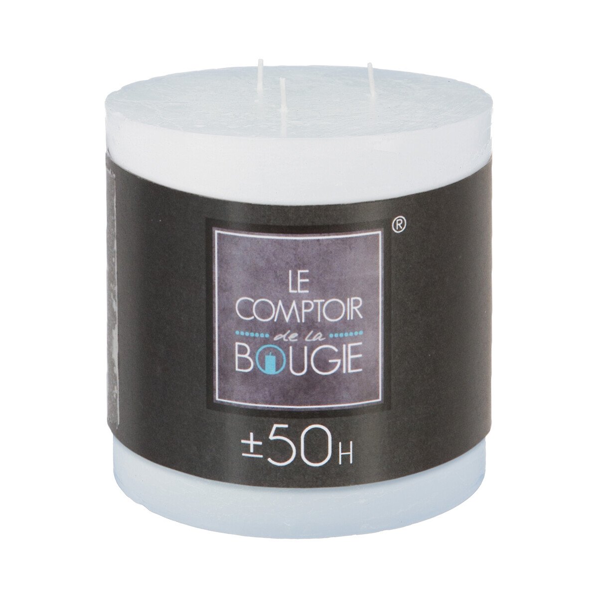 Vela Pilar R&uacute;stica Blanca 14x14Cm