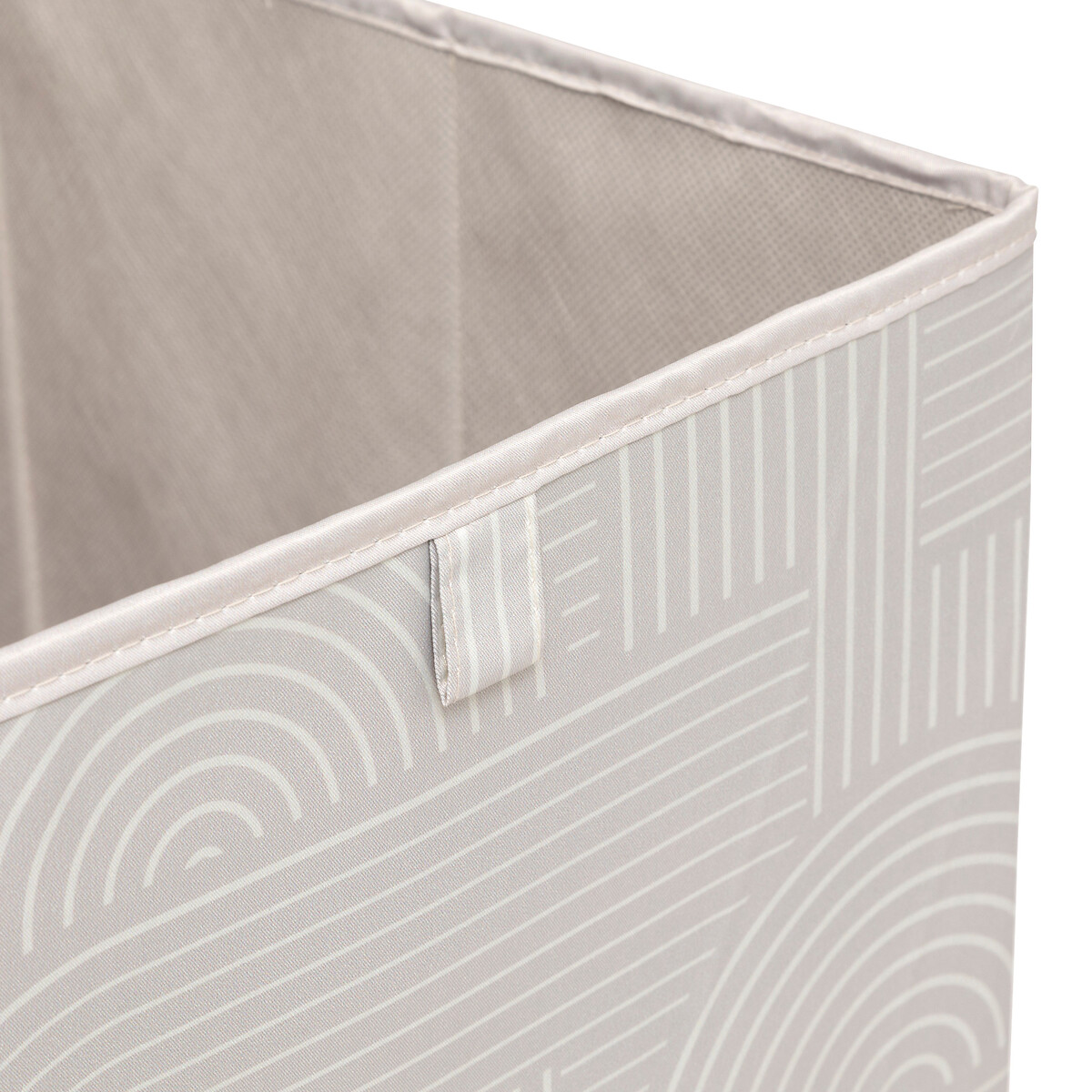 Caja de almacenaje estampado ARCHER beige 31x31cm