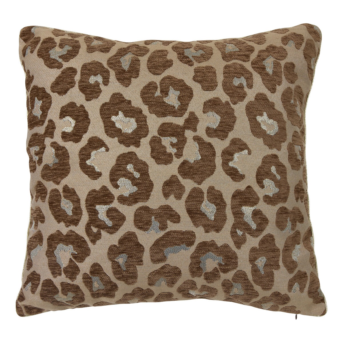 Funda para coj&iacute;n leopardo marr&oacute;n 45x45cm