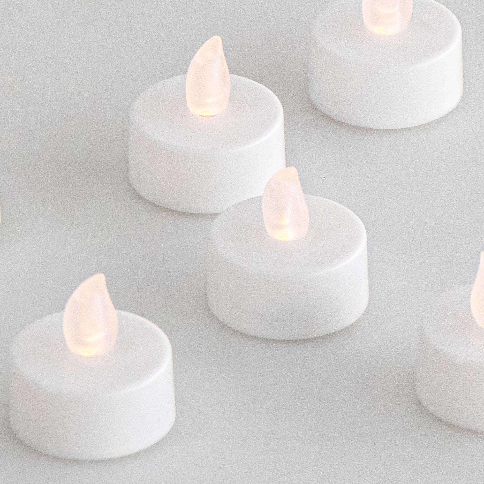 Set 6 Velas Tealight Con Led Blanco C&aacute;lido