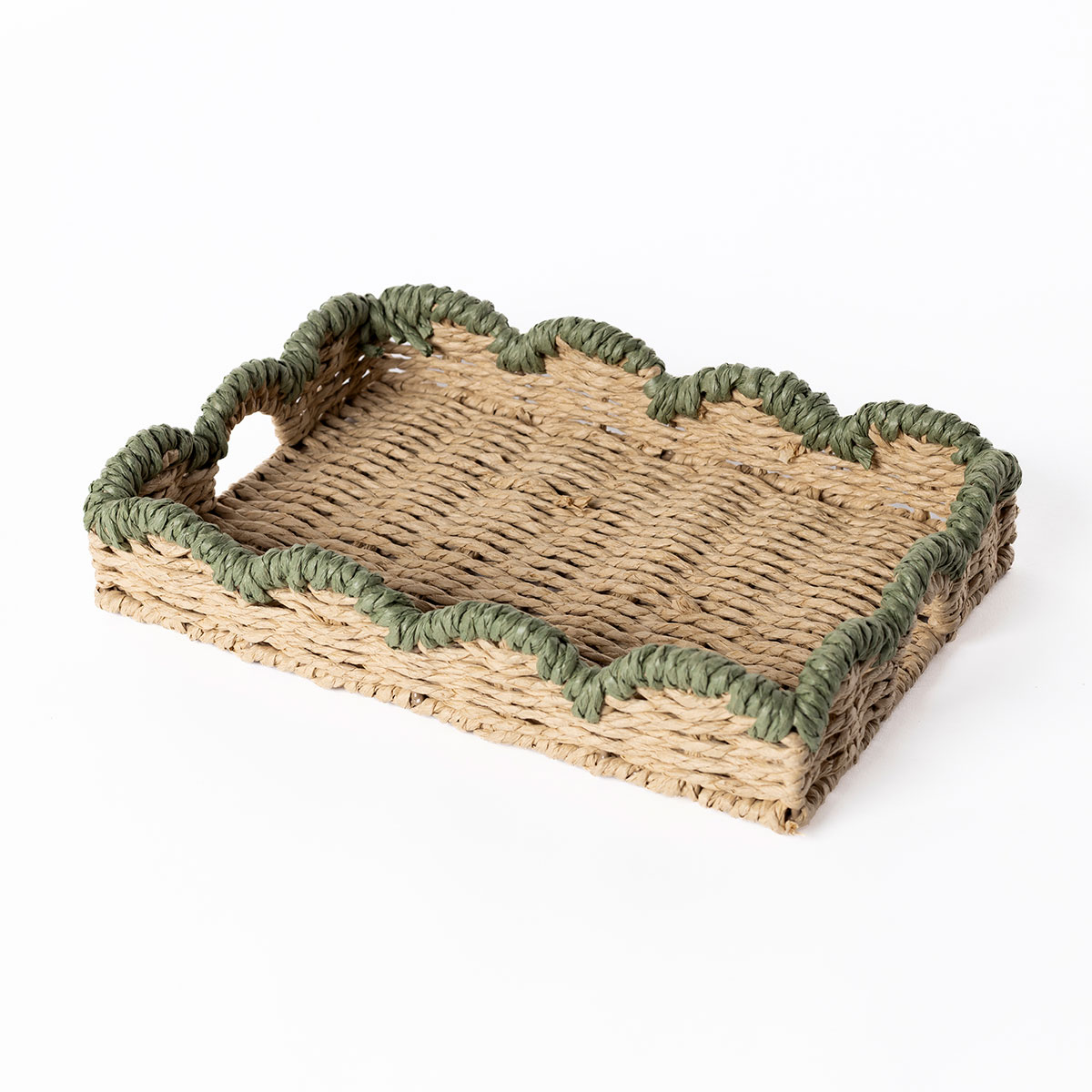 Bandeja rectangular  TRAMARE marr&oacute;n de yute