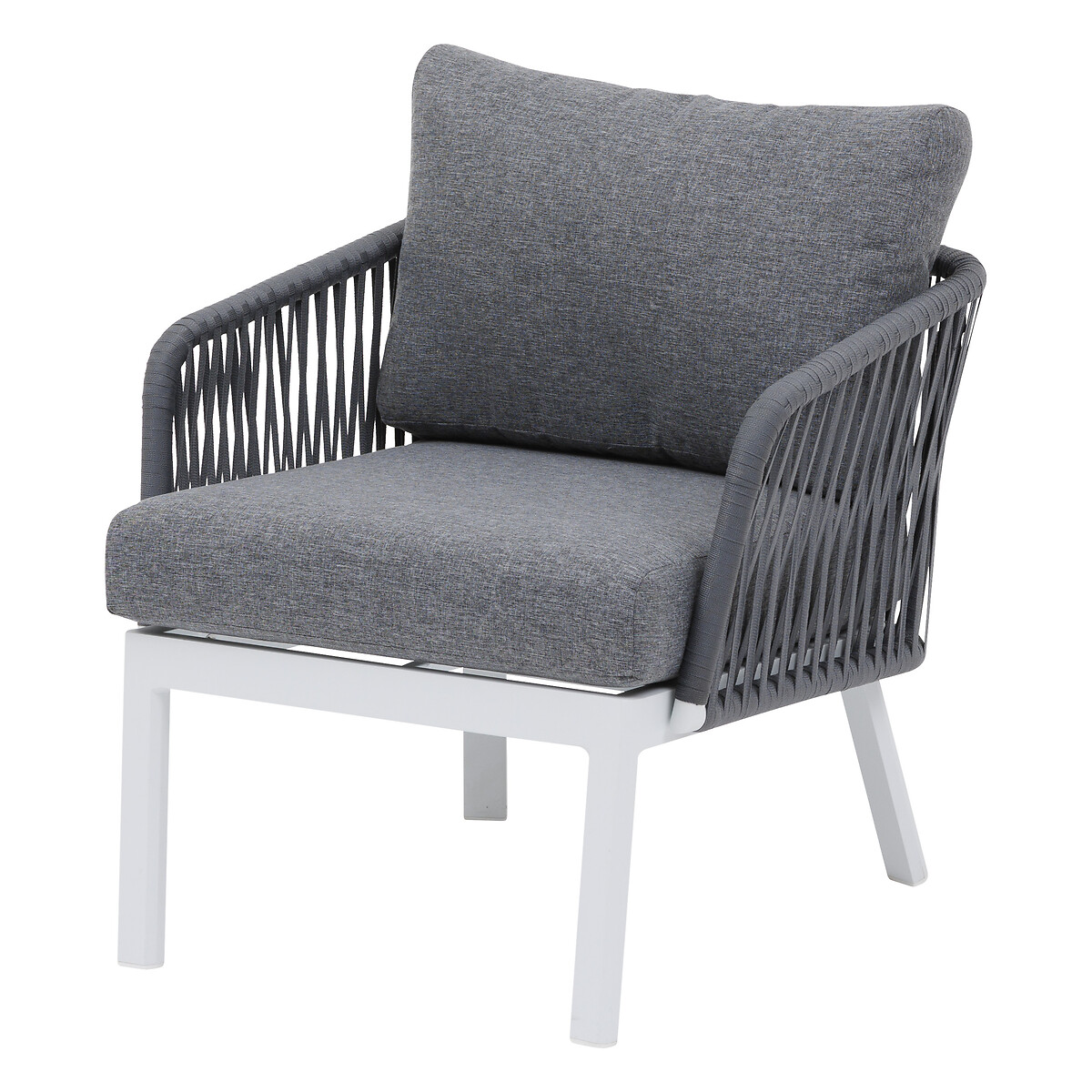 Conjunto De Jardim Barcelone Branco E Cinza