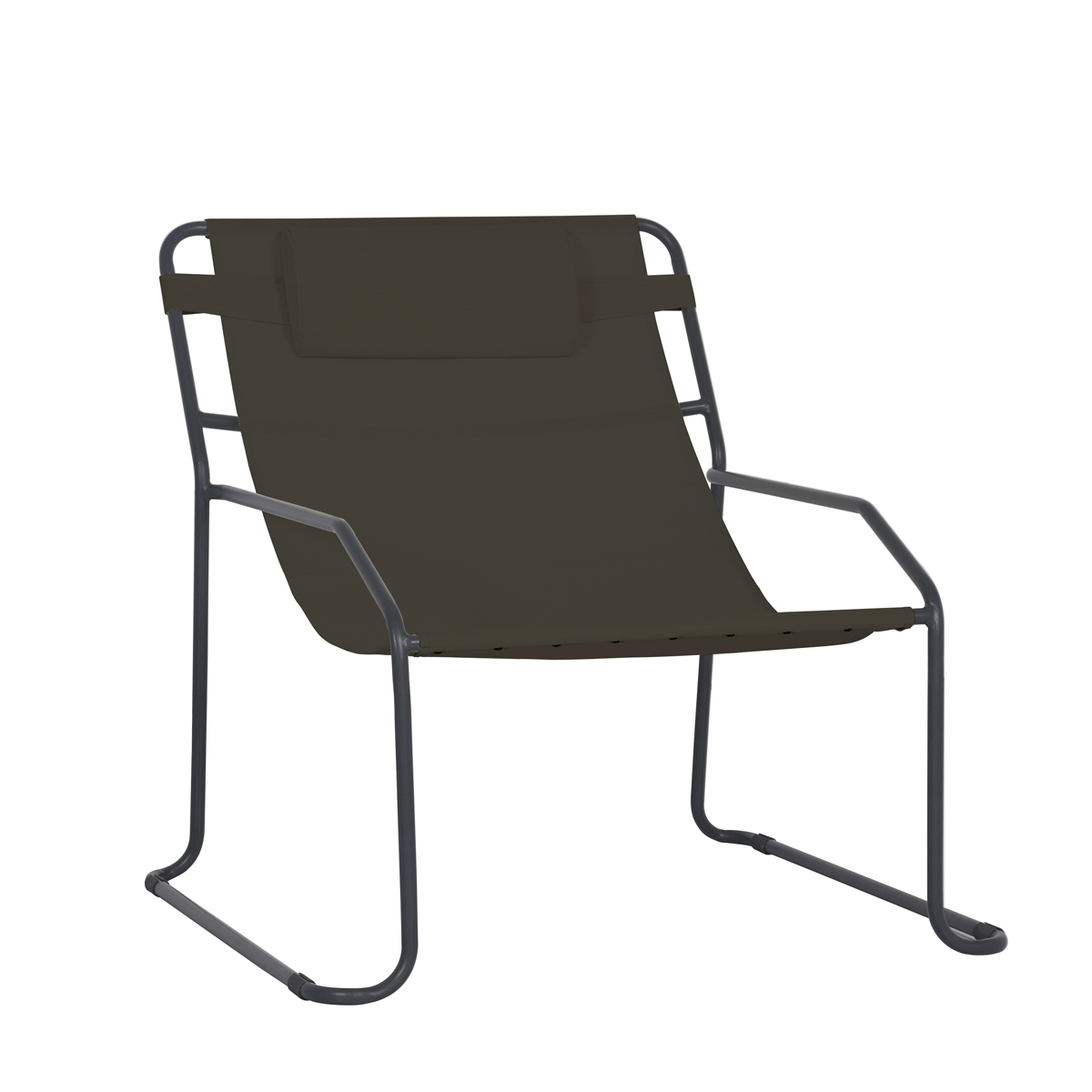 Sillón RELAX negro de acero y textileno