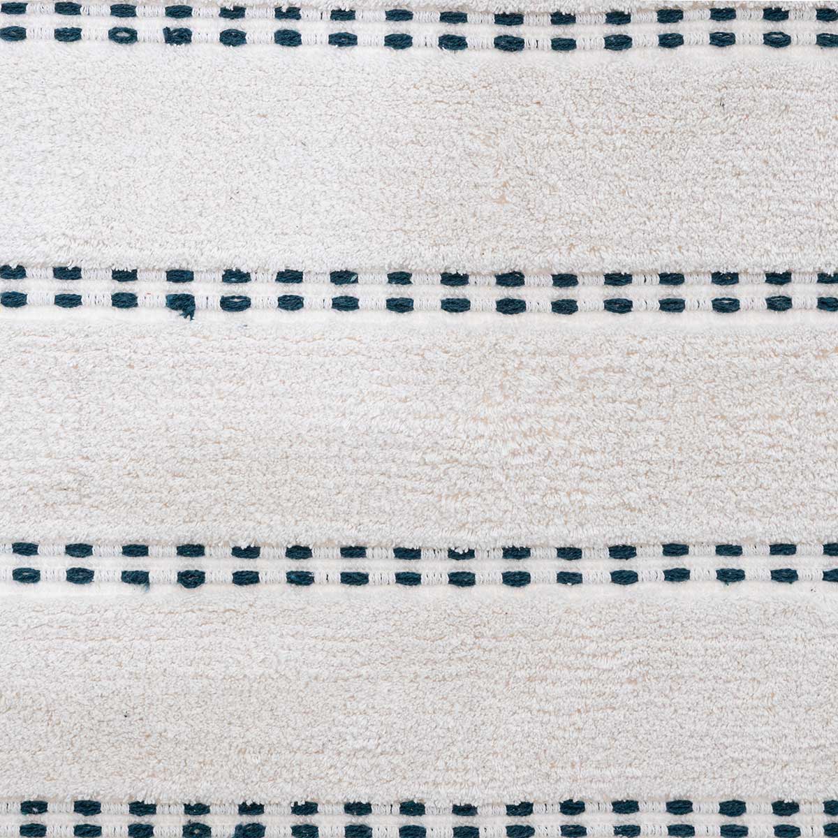 Alfombra de Baño Azul Petróleo Con Pompones 50x75c