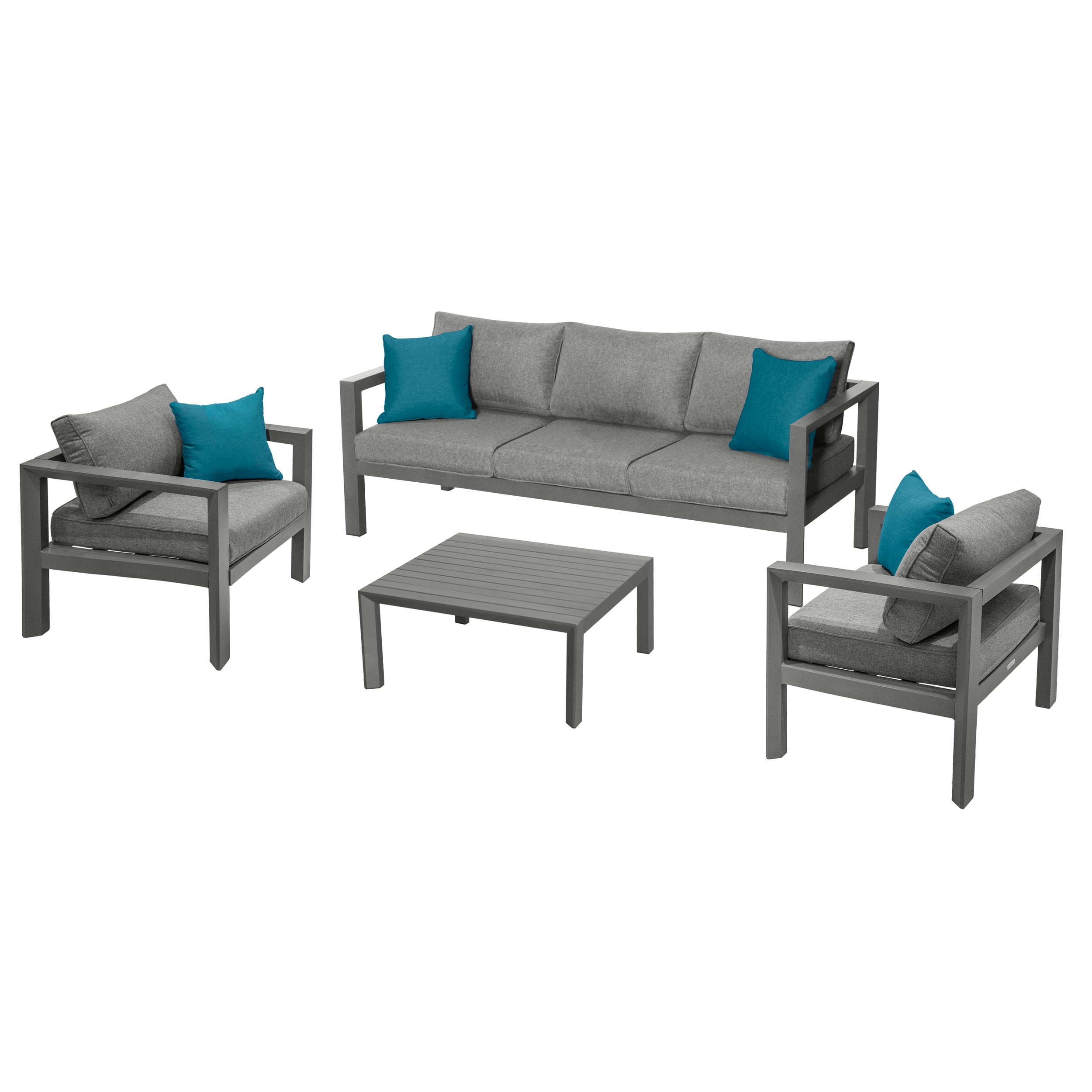 Conjunto De Jardim &Eacute;vasion Cinza Graphite