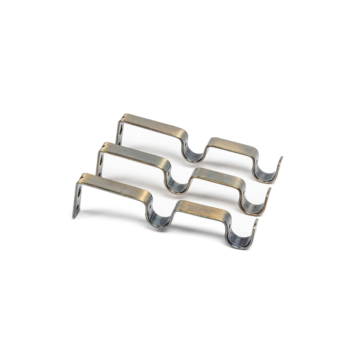 Kit Varão Extensível Duplo Bronze 210-380cm