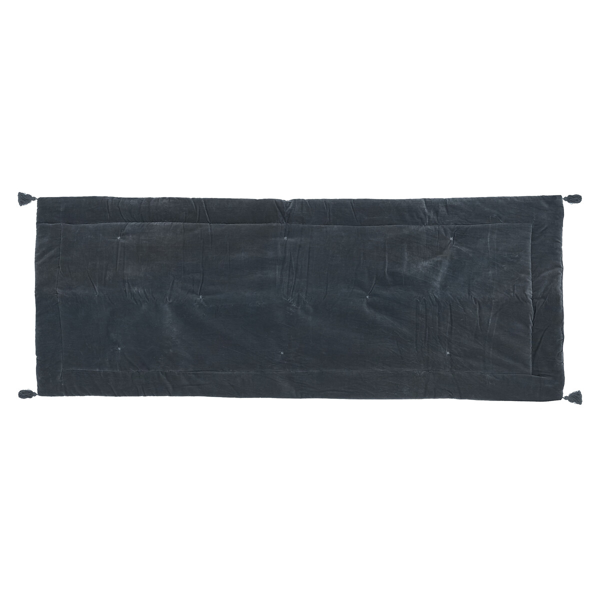 Pie de cama MIDNIGHT terciopelo gris 70x180cm