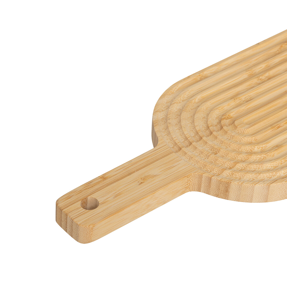 Tabla de cortar ovalada beige de bamb&uacute; 