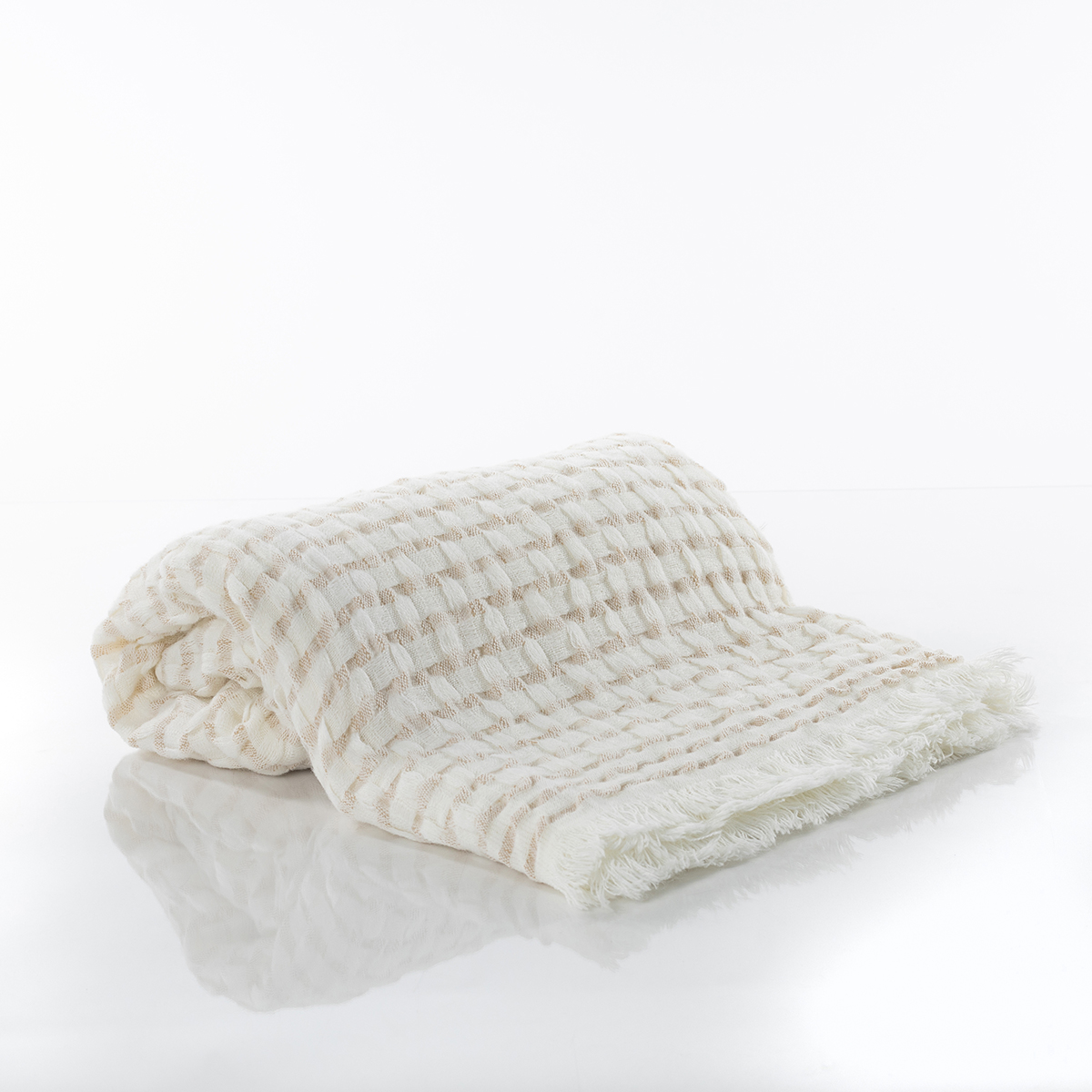 Manta ALFIE crudo 130x150cm