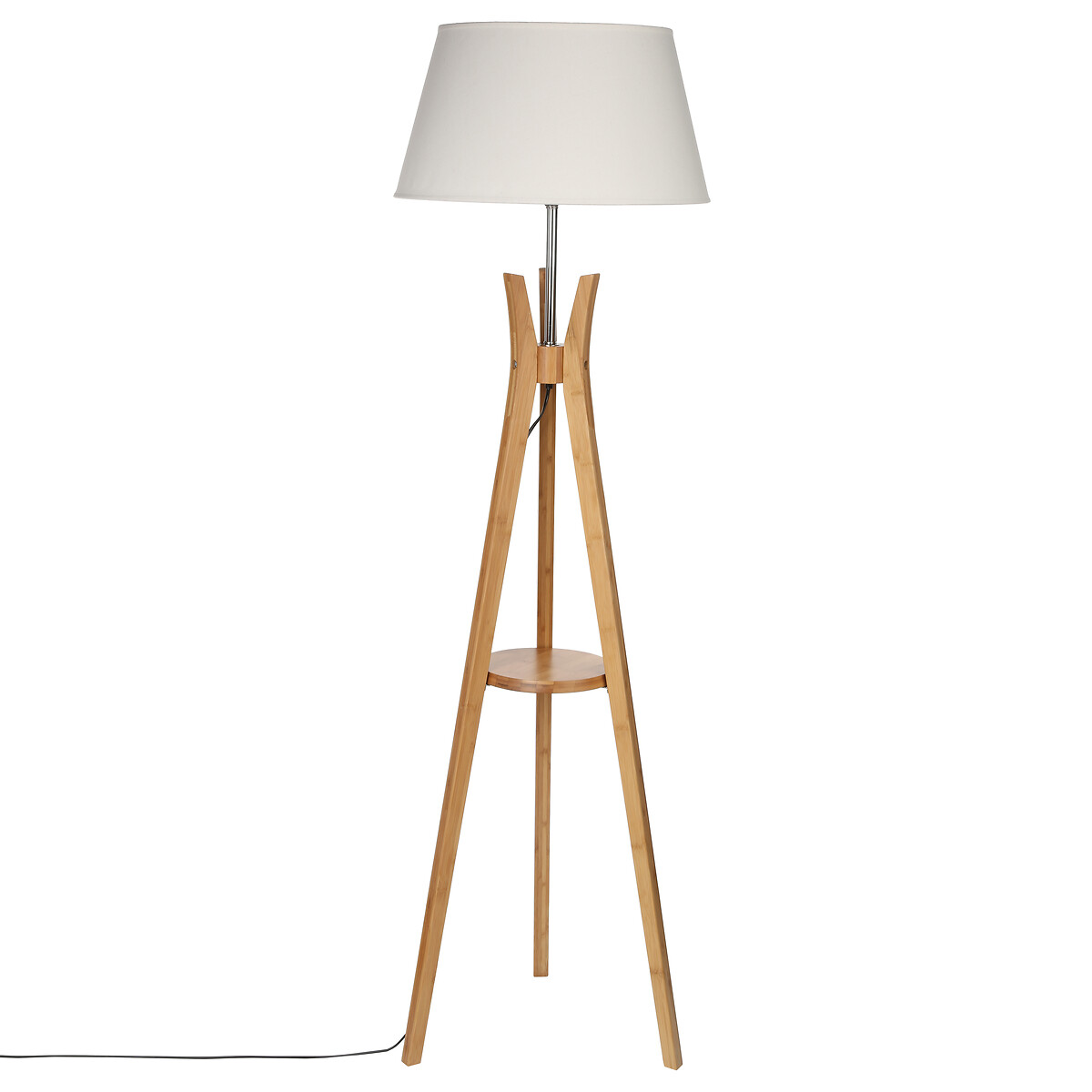 L&aacute;mpara De Pie Kalo Beige De Bamb&uacute; 156Cm