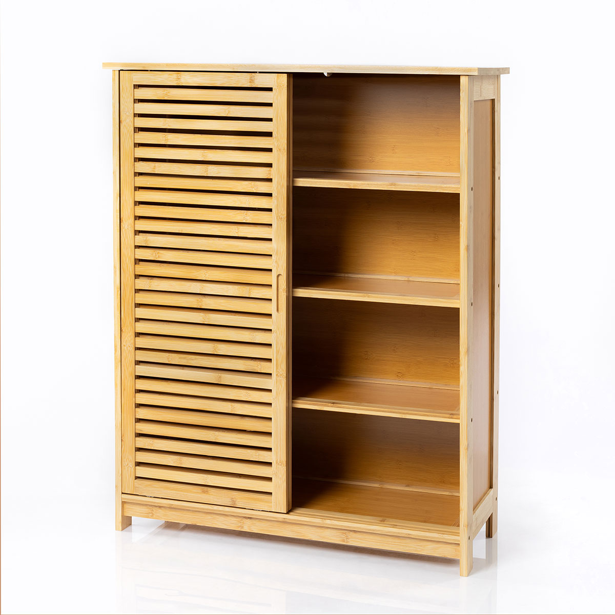 Sapateira Veneza Natural Com Porta De Correr 100cm