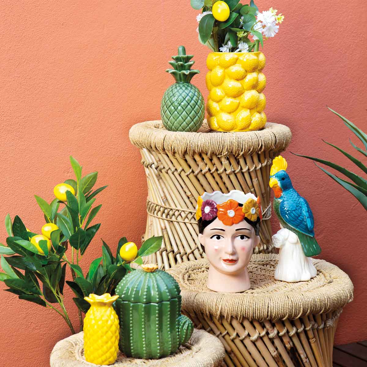 Jarrón de cerámica YUCATAN 18.2cm