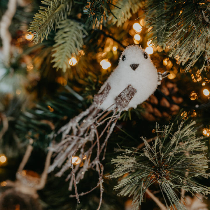 Set 3 Pájaros Blancos Con Pinza