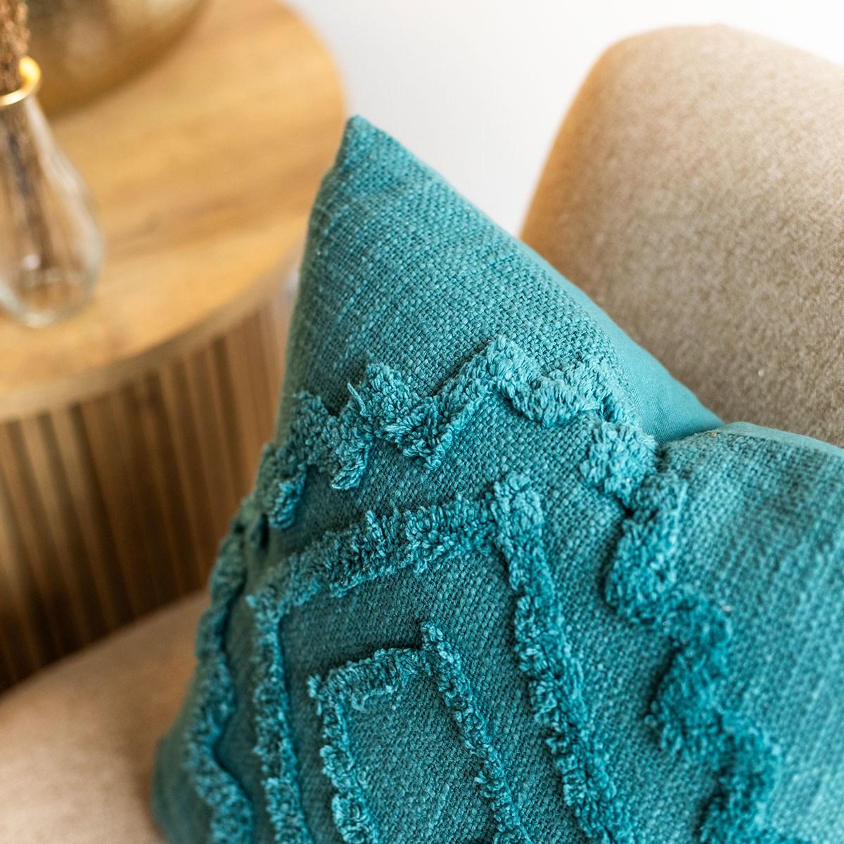 Cojín Inca Azul 40x40Cm