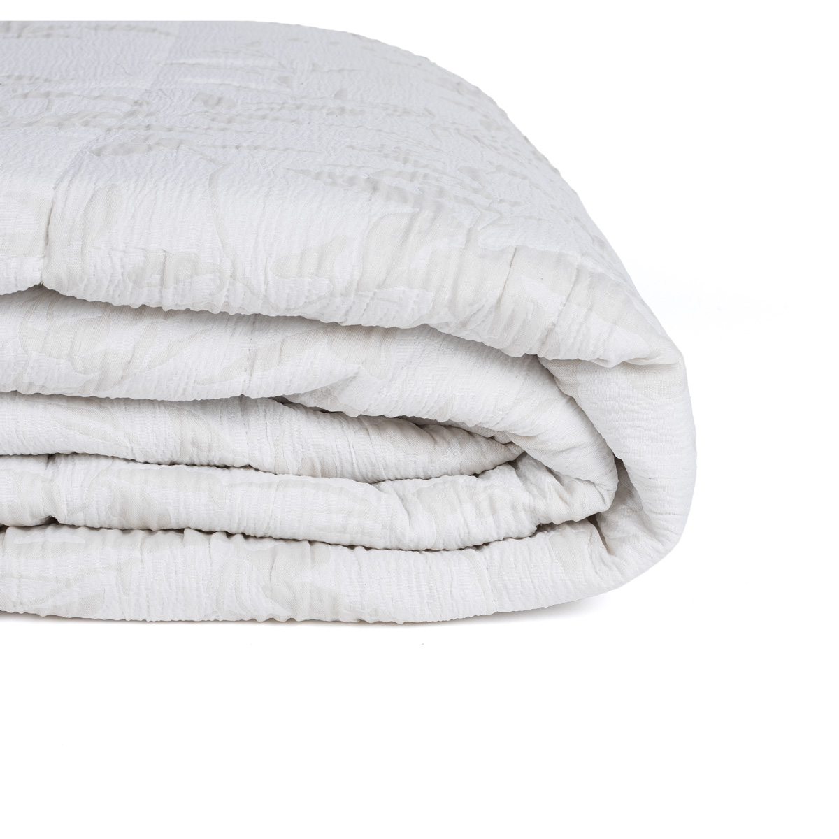 Colcha hojas AUREN gris 250x270cm