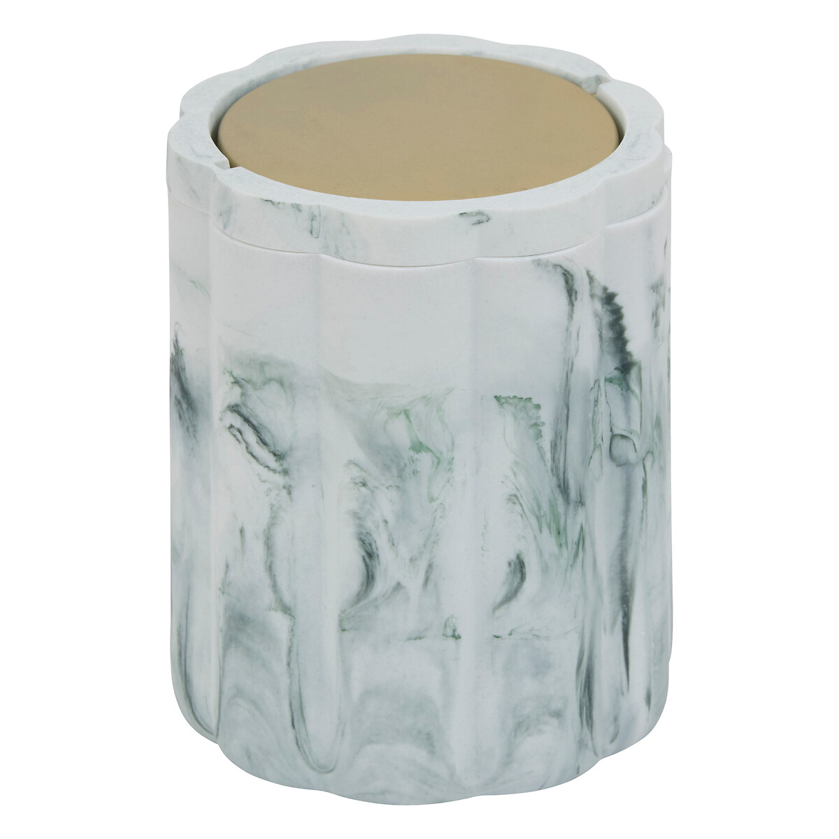 Cubo para encimera MARBY blanco de poliresina 1.5L