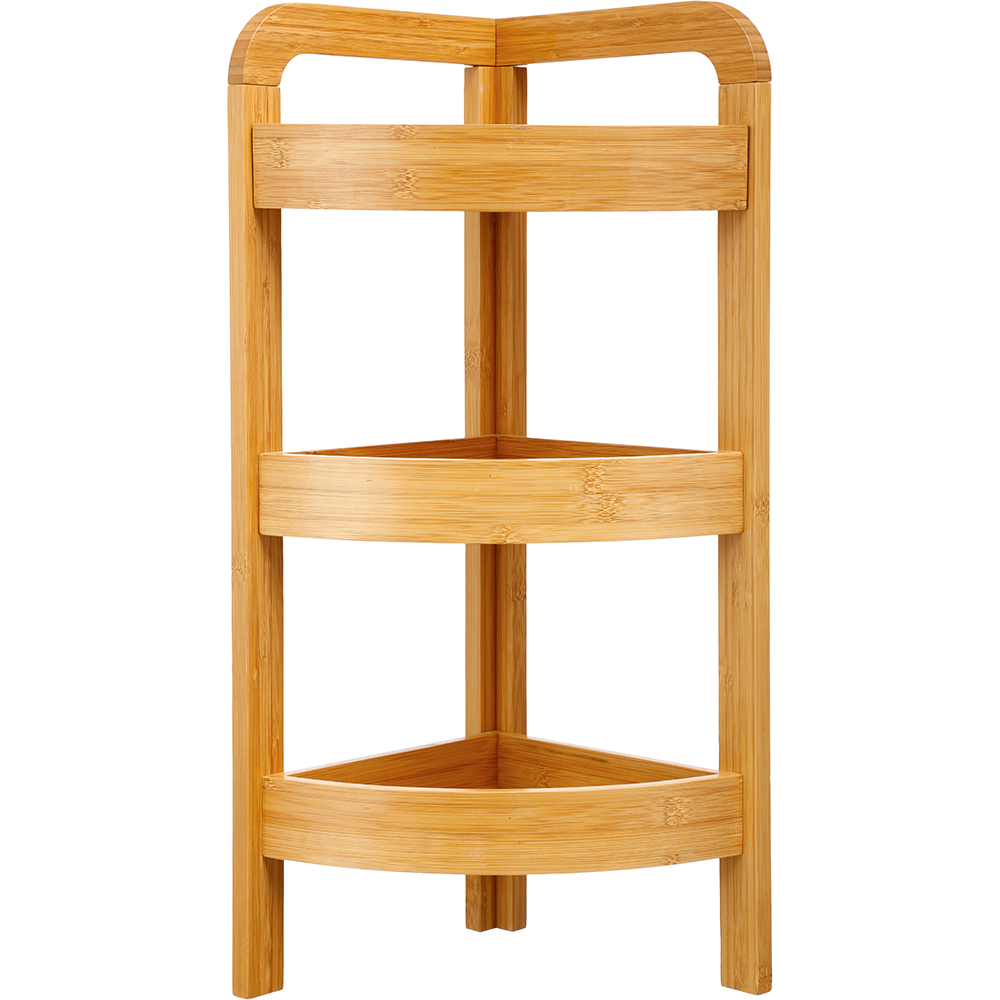 Estantería De Esquina C/3 Baldas Bambú