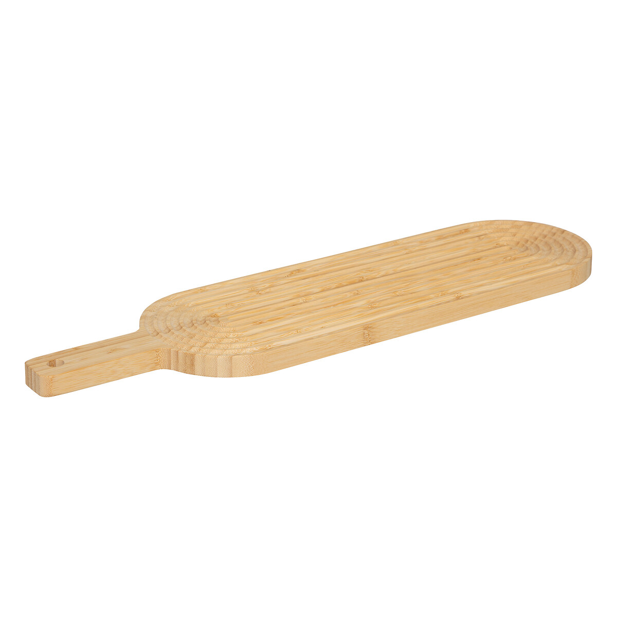 Tabla de cortar ovalada beige de bamb&uacute; 