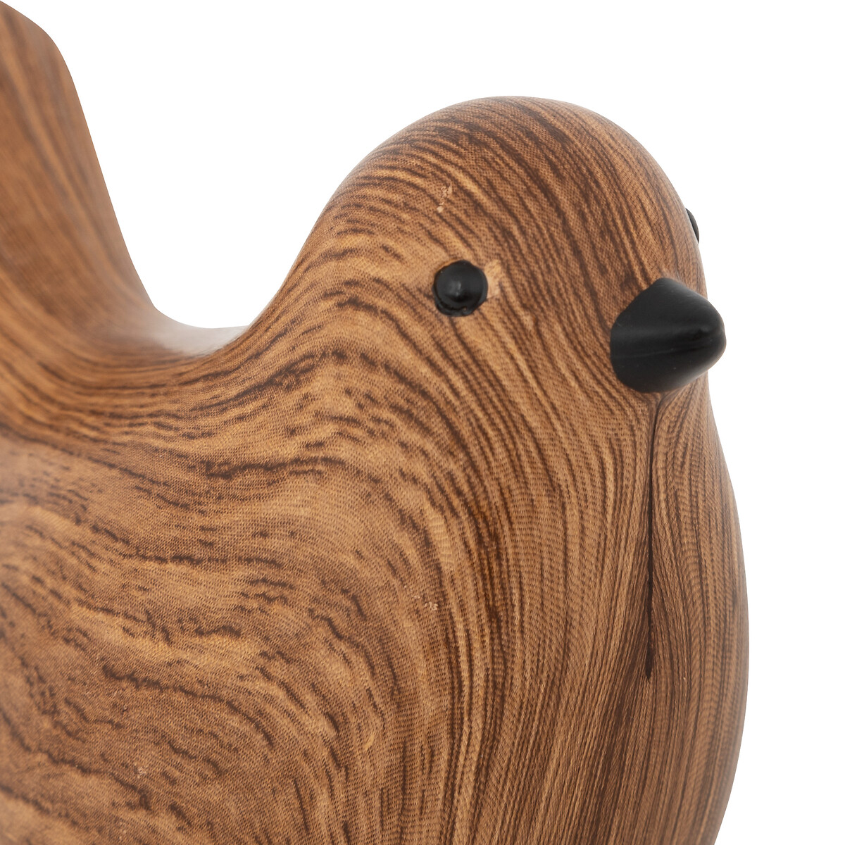 Estatua pájaro de cerámica marrón