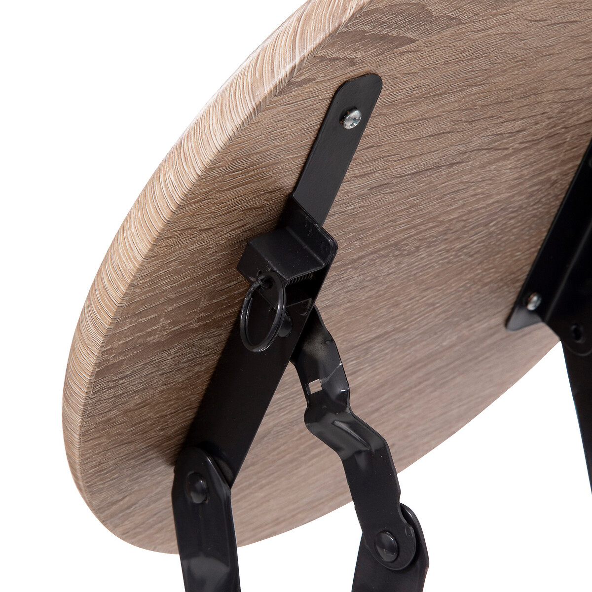 Taburete Plegable Metal+Madera