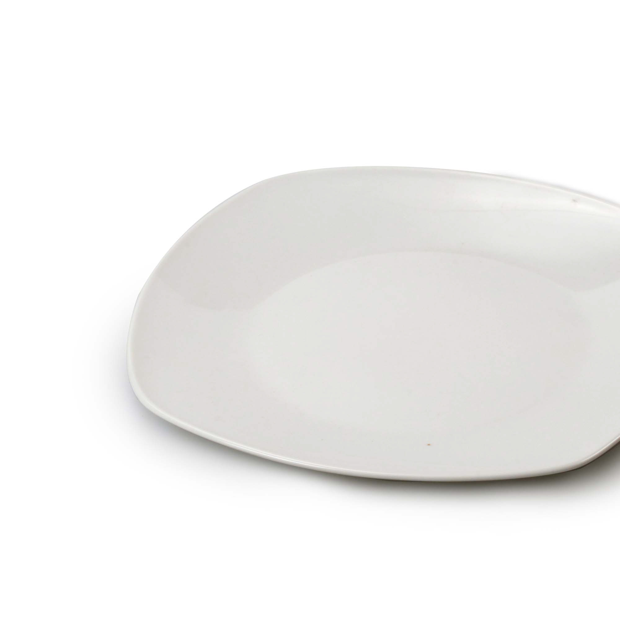 Prato de Sobremesa Quadrado em Cerâmica