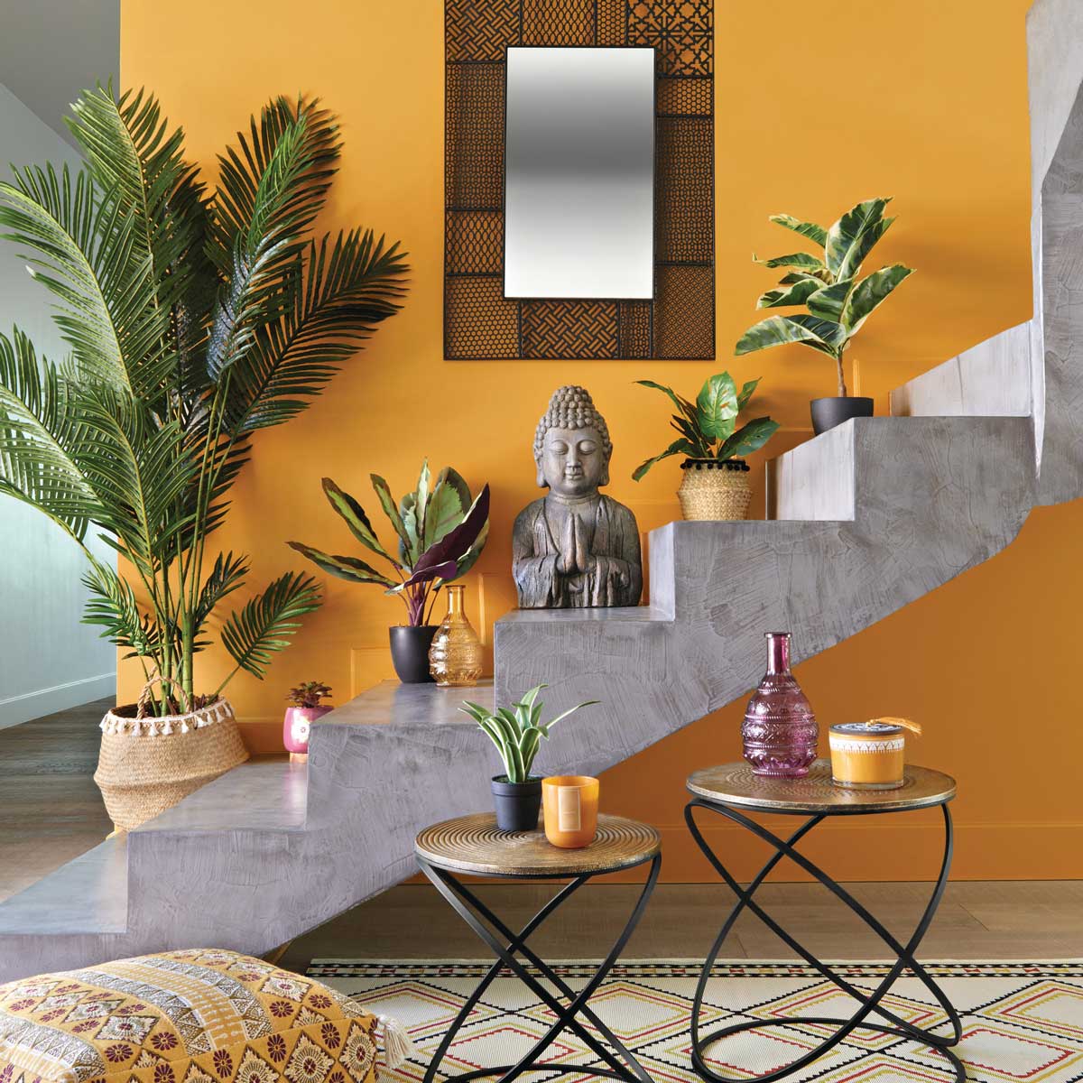 Estatua Buda Efecto Madera 28x20x49Cm