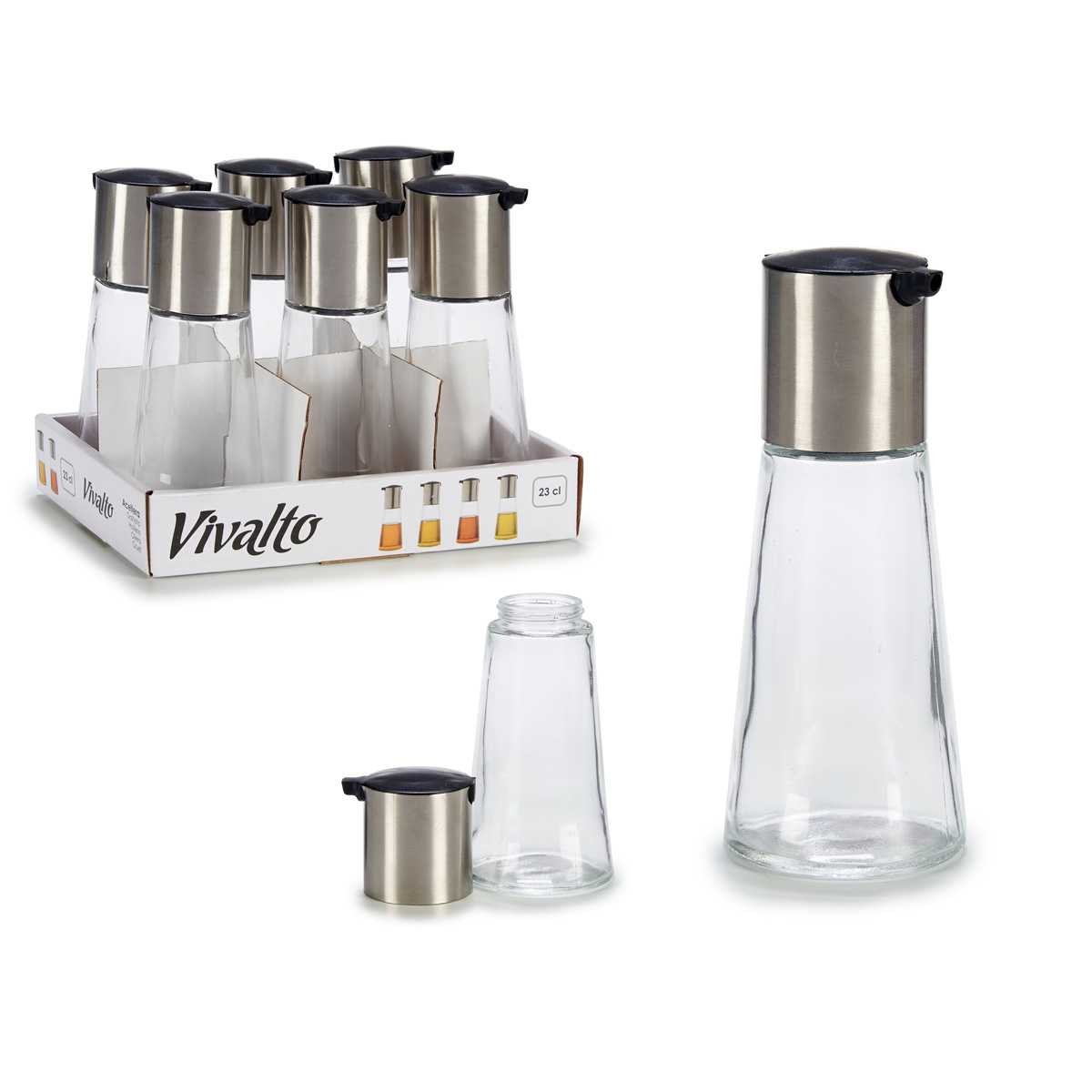 Aceitera/Vinagrera C/Tapa Metal Antigota