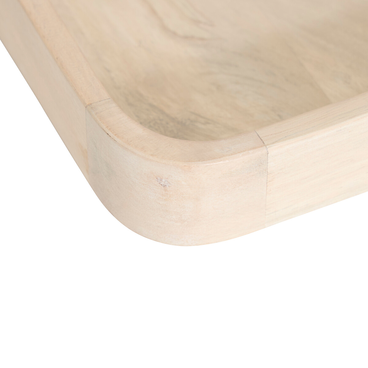 Bandeja beige de madera de mango  25.5x25.5cm