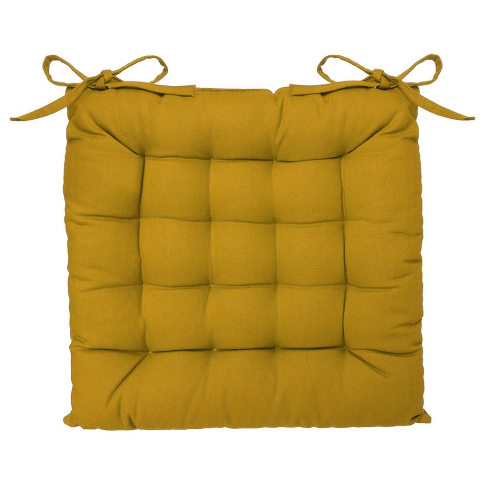 Coxim Ocre Em Algod&atilde;o 38x38cm