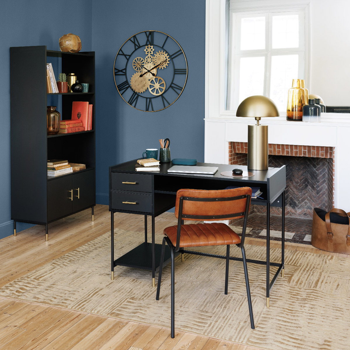 Lámpara de mesa ULYSSE metálica dorada 50cm