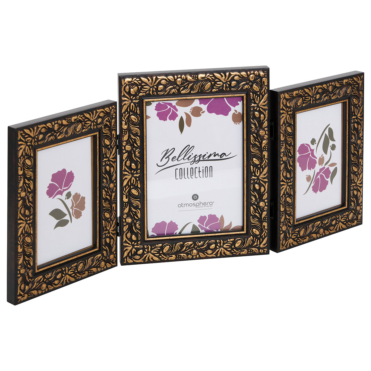 Marco fotos para 3 fotos BELISSIMA negro