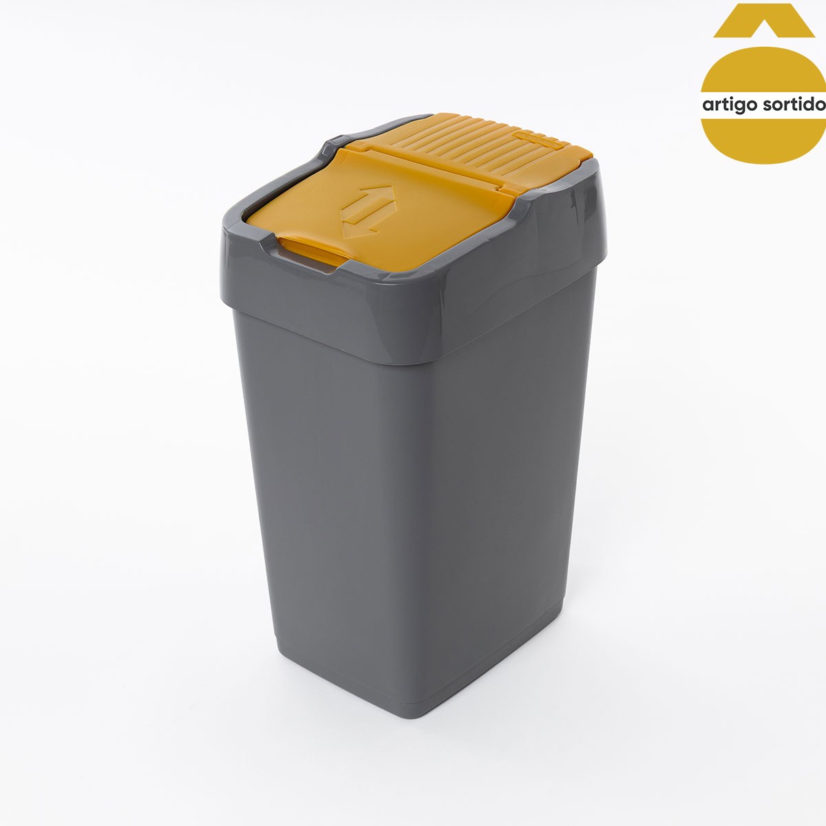 Cubo reciclaje con tapa basculante 18L