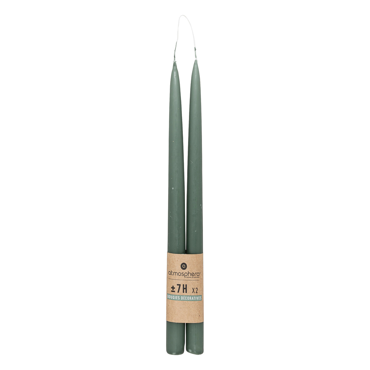 Paquete 2 Velas Candelabro Verde Hugo