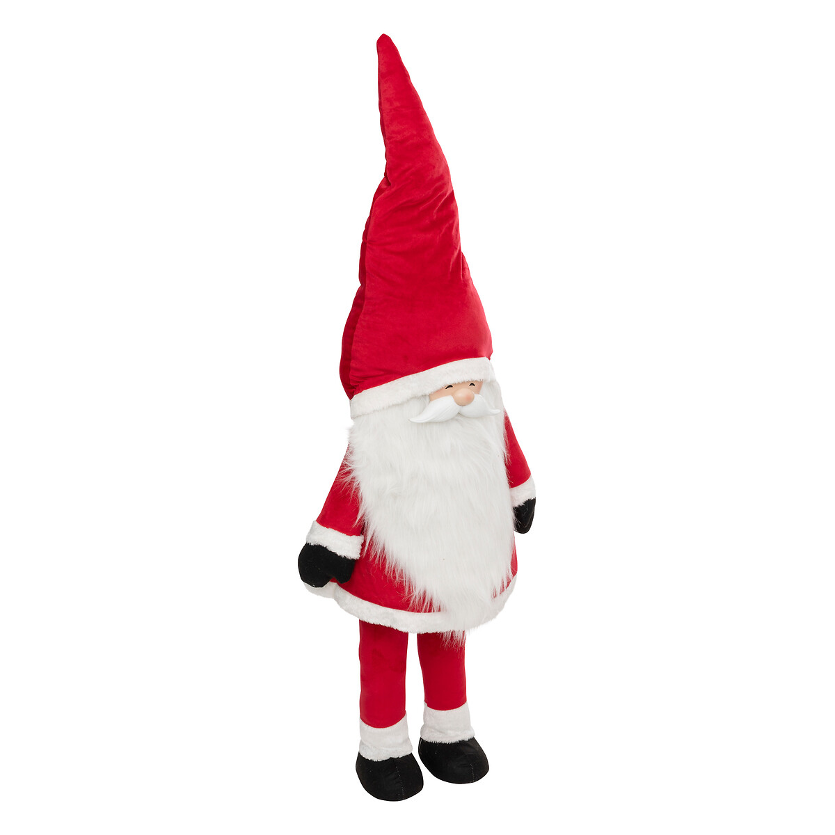 Figura Pai Natal Com Gorro Vermelho 156cm