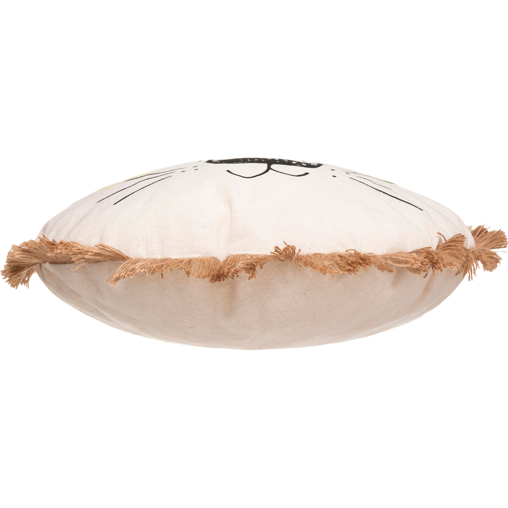 Cojín León Con Flecos 44x44Cm