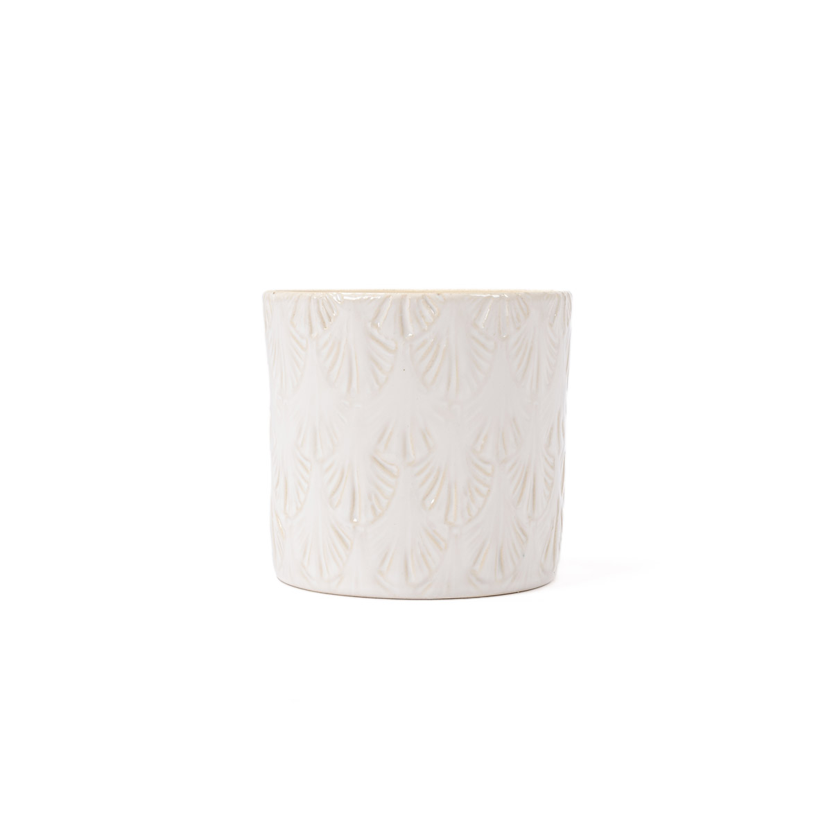 Maceta Cer&aacute;mica Blanca 11x10Cm