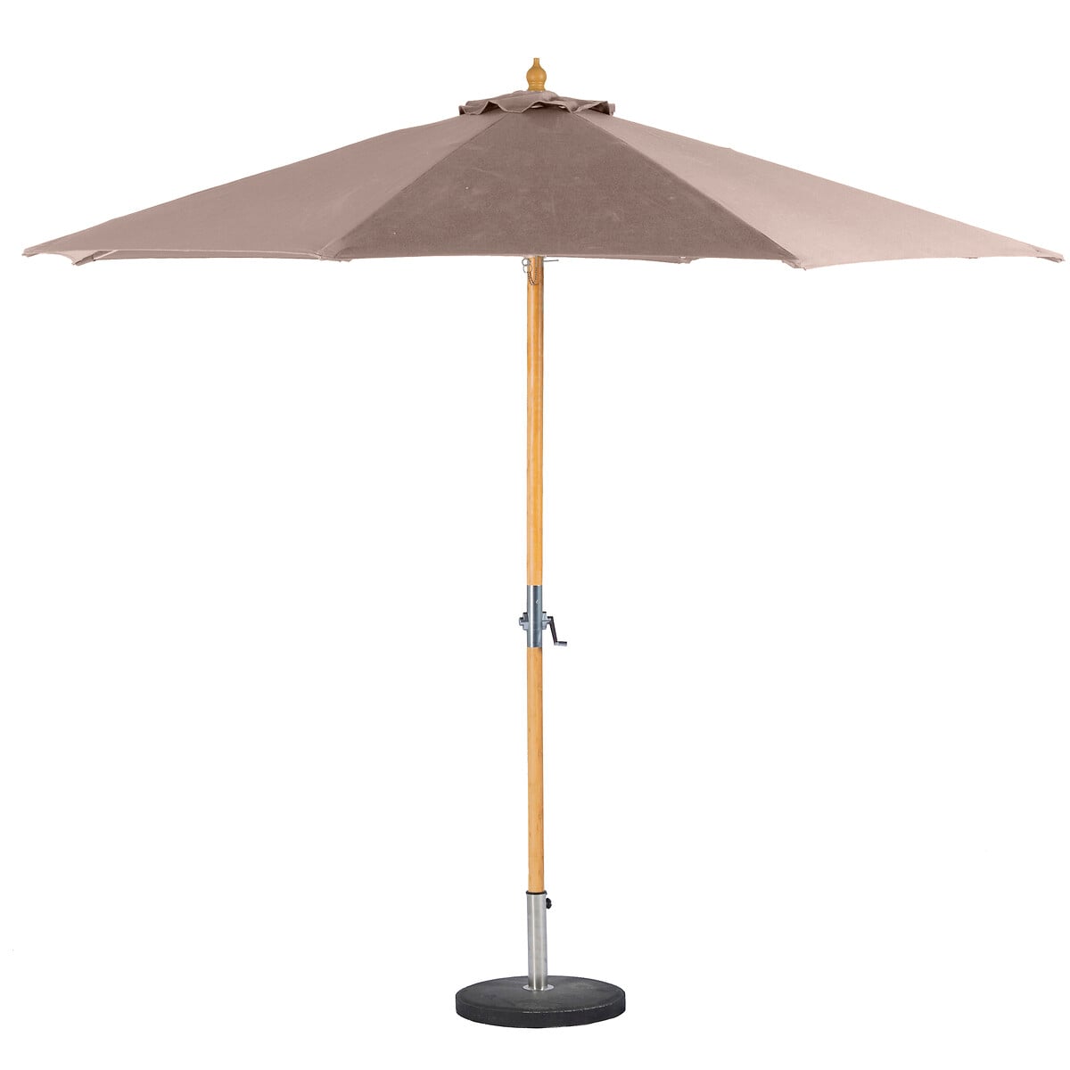 Parasol redondo TINAEI gris pardo 260x300cm