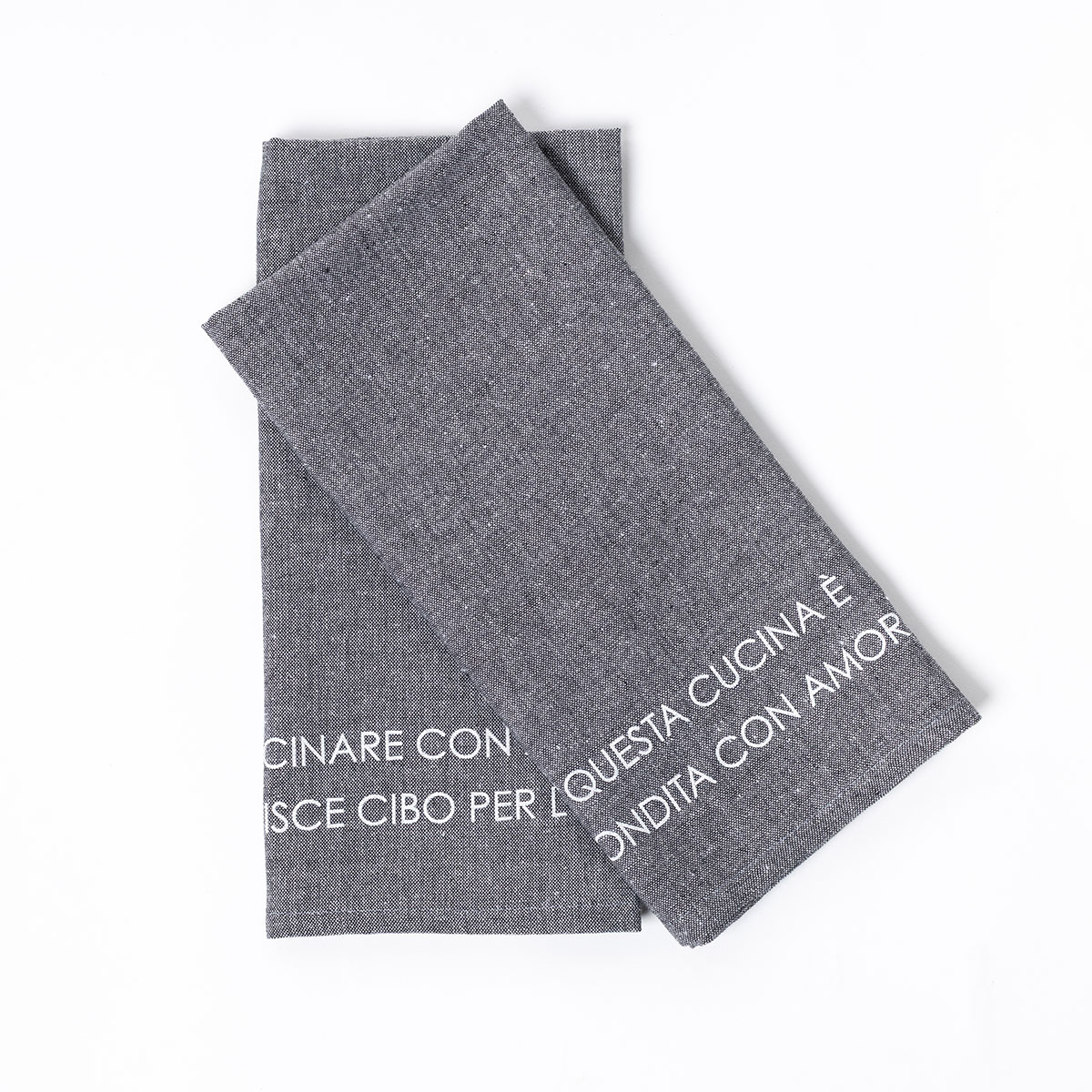 Juego de 2 pa&ntilde;os de cocina gris oscuro 45x65cm