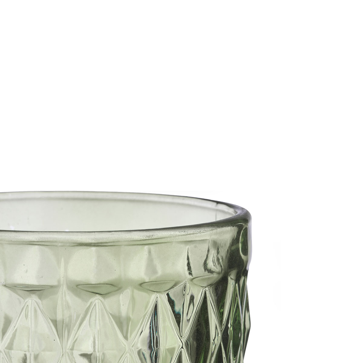 Vaso De Agua Diamante Verde 37cl